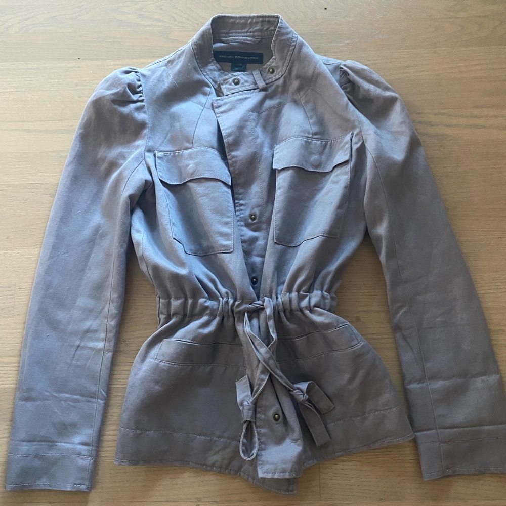 French Connection Utility Jacket in Grey, size 4